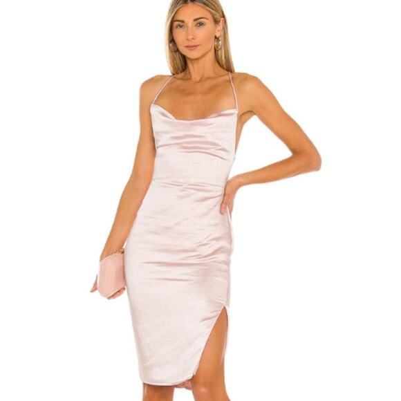 superdown Billie Drape Midi Dress in Blush NWT SizeX Small